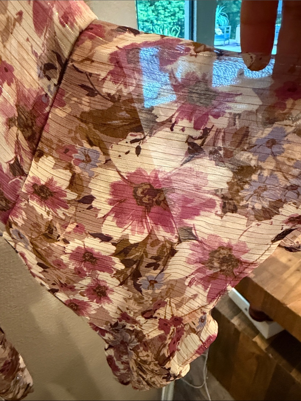 Veronica M Rose Floral Tie-Neck Blouse large ptp 23 pretty colors - Picture 4 of 5